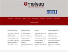 Tablet Screenshot of melissaumc.com
